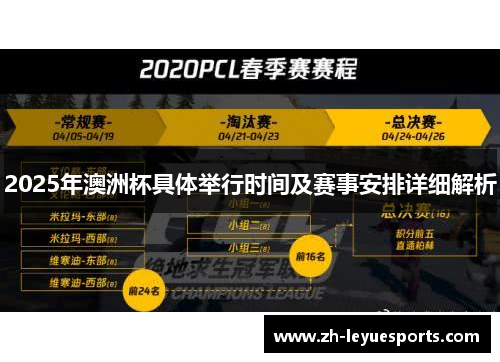 2025年澳洲杯具体举行时间及赛事安排详细解析
